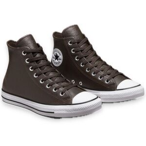 Converse High Tops Genuine Brown Leather Size Women 9 Men 7